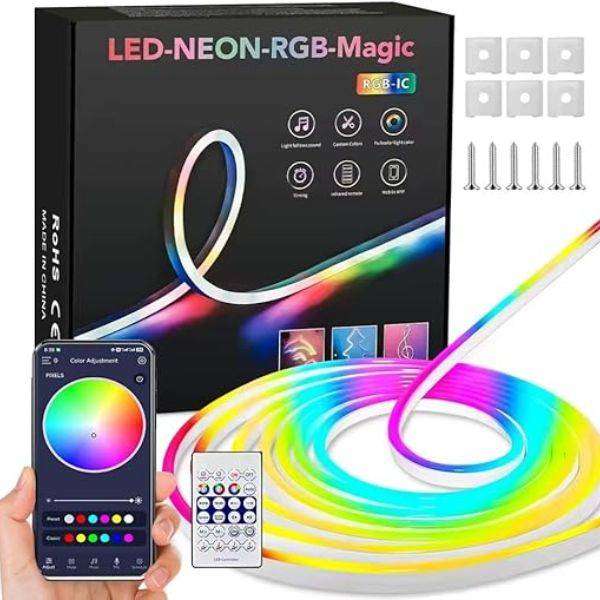 3m Smart RGB IC Neon LED Strip Light App Control Music Sync USB Gaming Room