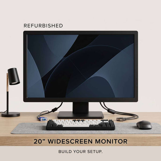 20-Inch Widescreen Monitor – Refurbished | VGA & DVI | Build Your Setup Top Grade monitor