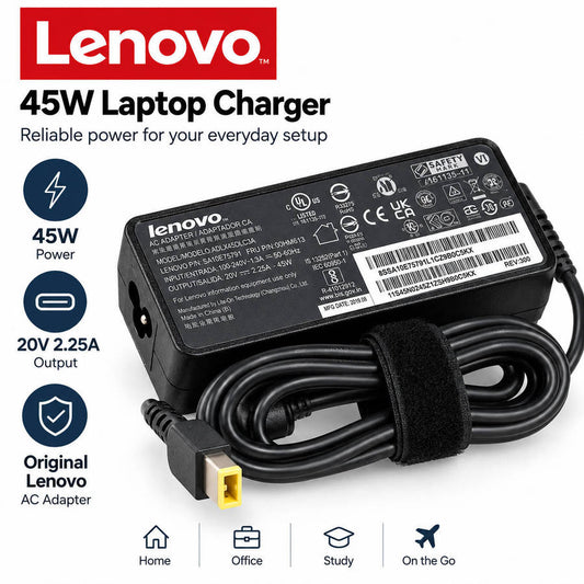 Original Lenovo 45W slim-tip laptop charger